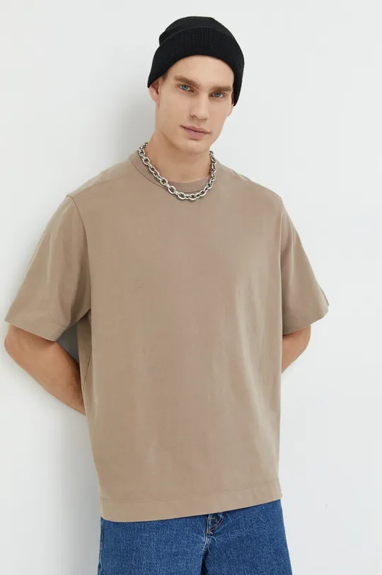 brązowy Abercrombie & Fitch t-shirt bawełniany Męski