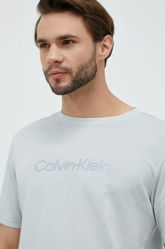 γκρί Μπλουζάκι Calvin Klein Performance Ανδρικά