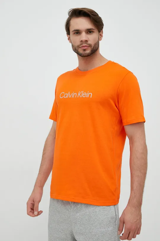 πορτοκαλί Μπλουζάκι προπόνησης Calvin Klein Performance Ανδρικά
