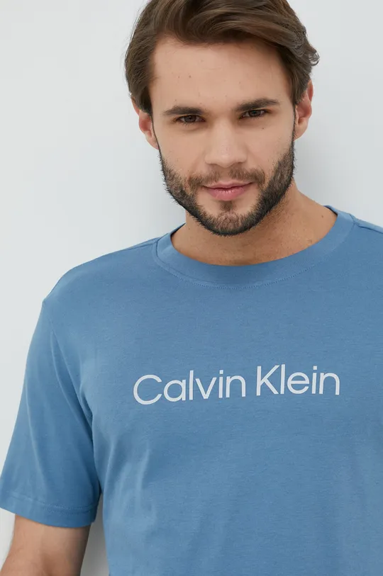 plava Majica kratkih rukava za trening Calvin Klein Performance Muški