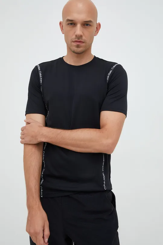 μαύρο Μπλουζάκι προπόνησης Calvin Klein Performance Active Icon