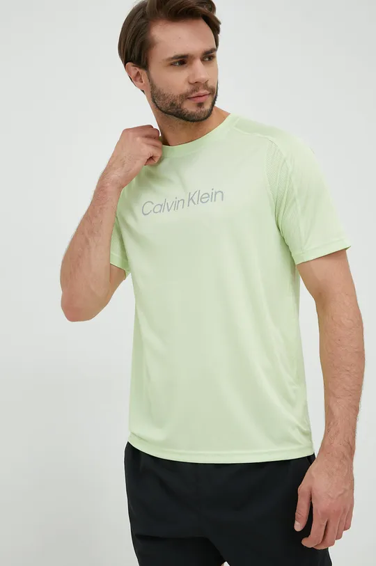 πράσινο Μπλουζάκι προπόνησης Calvin Klein Performance Ανδρικά