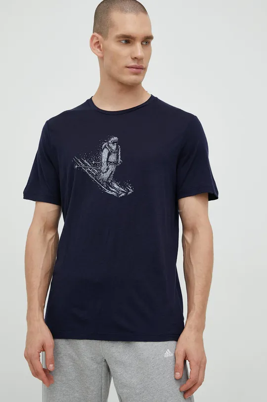 granatowy Icebreaker T-shirt sportowy Tech Lite II