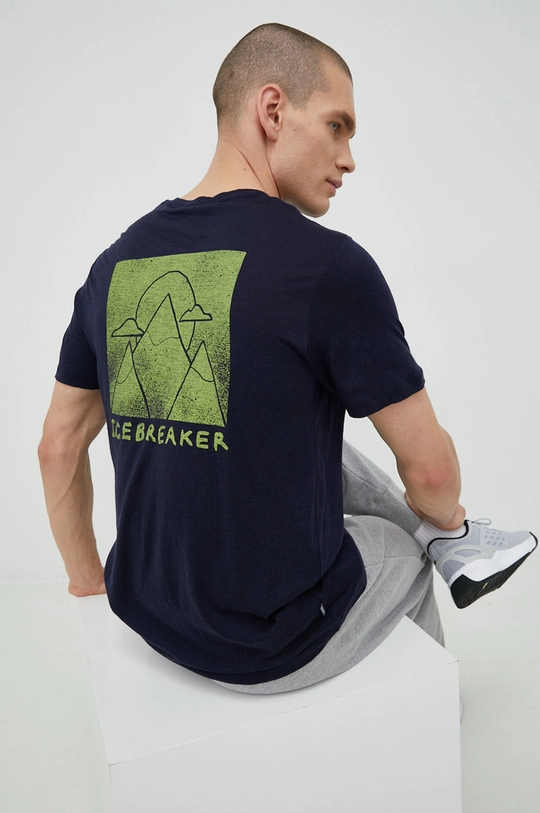 granatowy Icebreaker T-shirt sportowy Tech Lite II Męski