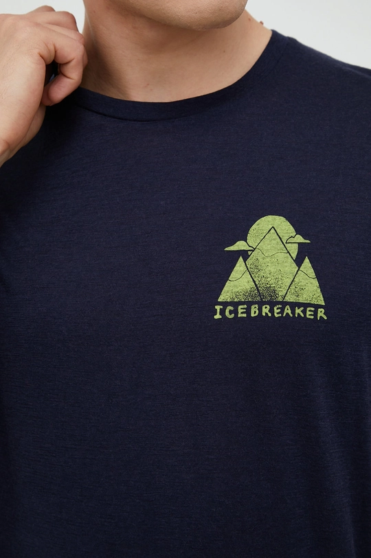 granatowy Icebreaker T-shirt sportowy Tech Lite II