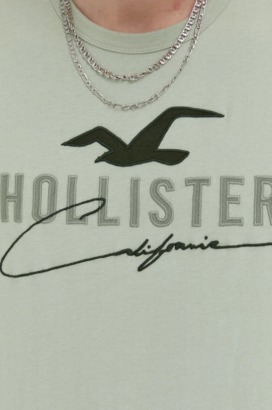 Βαμβακερό μπλουζάκι Hollister Co. Ανδρικά