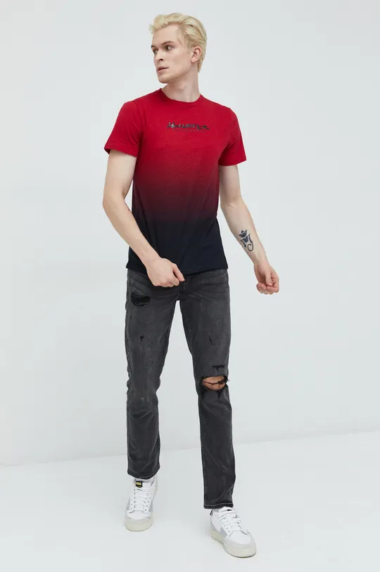 Hollister Co. t-shirt bawełniany czerwony