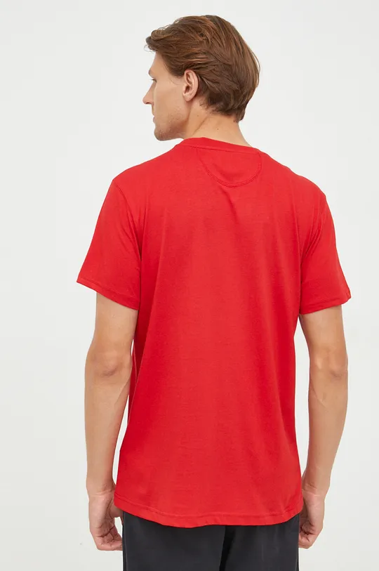 Bombažna kratka majica La Martina rdeča