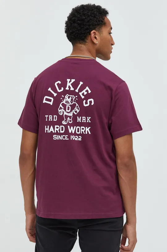 fialová Bavlnené tričko Dickies