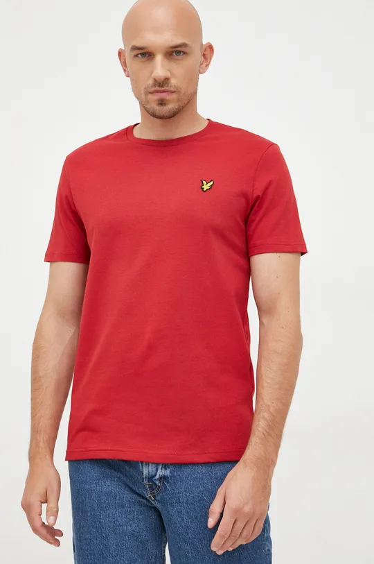 Lyle & Scott t-shirt bawełniany czerwony