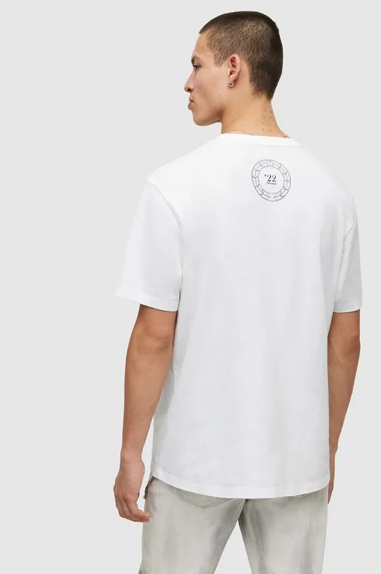 biały AllSaints t-shirt bawełniany PRAVHA SS CREW