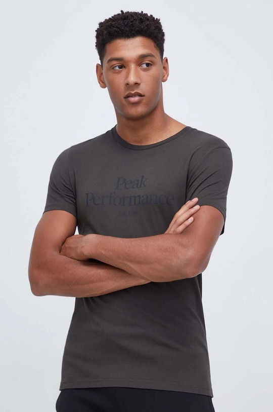 Peak Performance t-shirt in cotone sovrastampa verde G77692