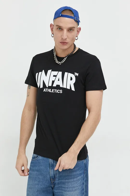 czarny Unfair Athletics t-shirt bawełniany