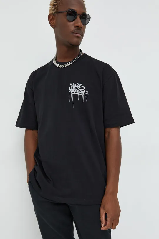 czarny Vans t-shirt bawełniany x Krink Checker
