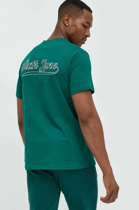 πράσινο Βαμβακερό μπλουζάκι Sixth June Ανδρικά
