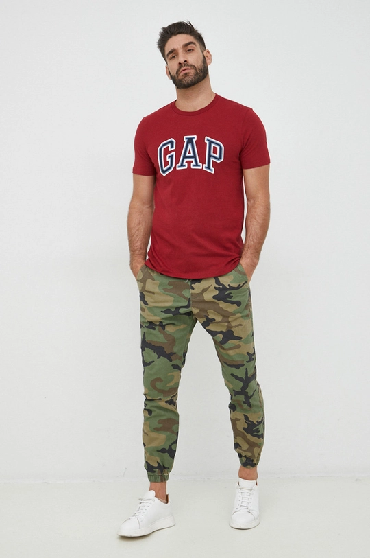 GAP t-shirt bawełniany czerwony