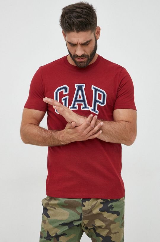 ostry czerwony GAP t-shirt bawełniany