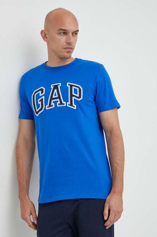 niebieski GAP t-shirt bawełniany Męski