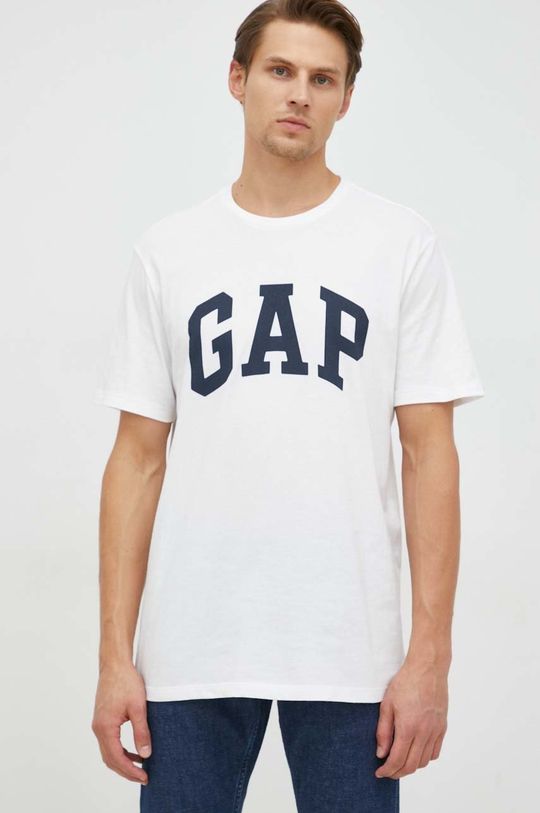 bílá Bavlněné tričko GAP
