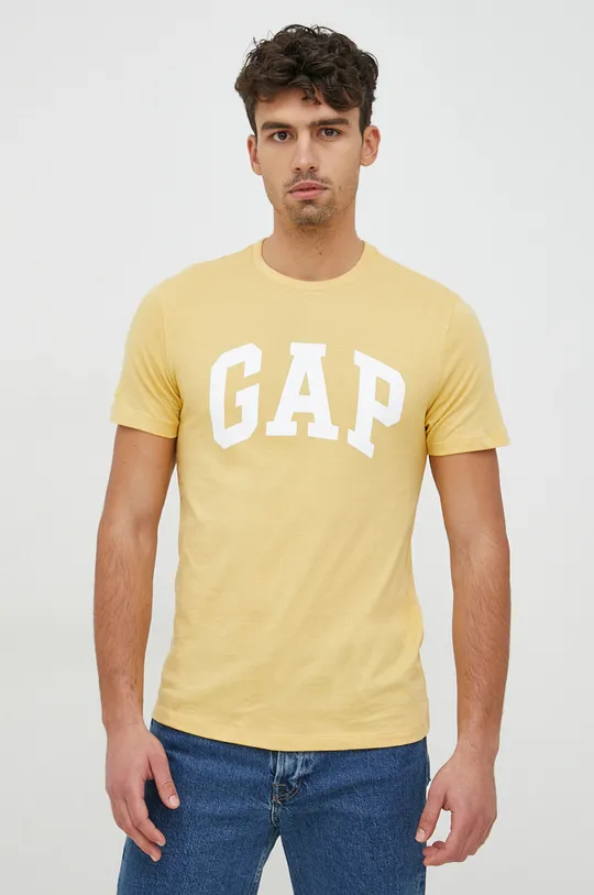 κίτρινο Βαμβακερό μπλουζάκι GAP