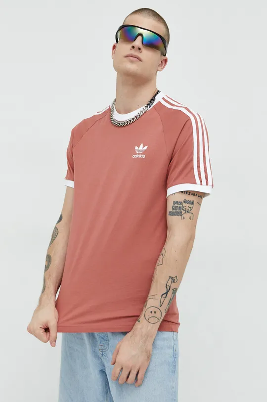 roza Bombažna kratka majica adidas Originals Moški