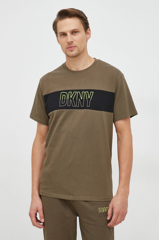 πράσινο Βαμβακερό μπλουζάκι Dkny