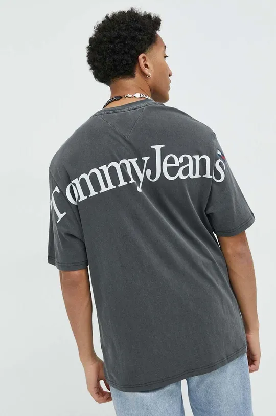 γκρί Βαμβακερό μπλουζάκι Tommy Jeans
