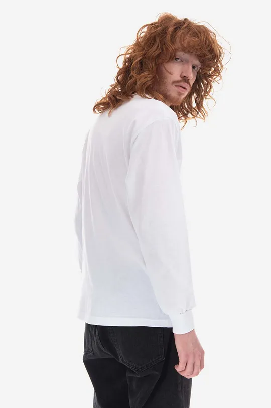 Памучна блуза с дълги ръкави PLEASURES Soundscape  100% памук