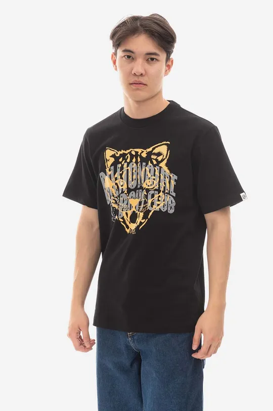 černá Bavlněné tričko Billionaire Boys Club Leopard Pánský