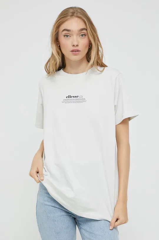 Βαμβακερό μπλουζάκι Ellesse γκρί