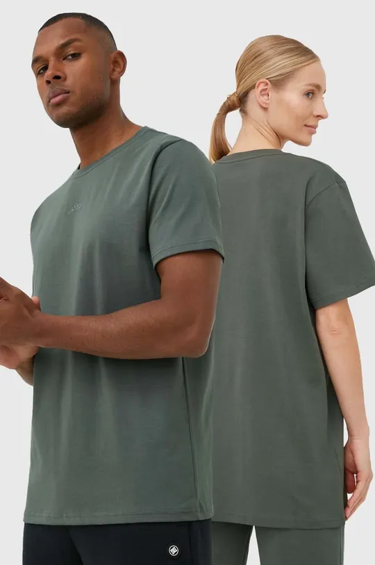 zielony Arkk Copenhagen t-shirt bawełniany Unisex