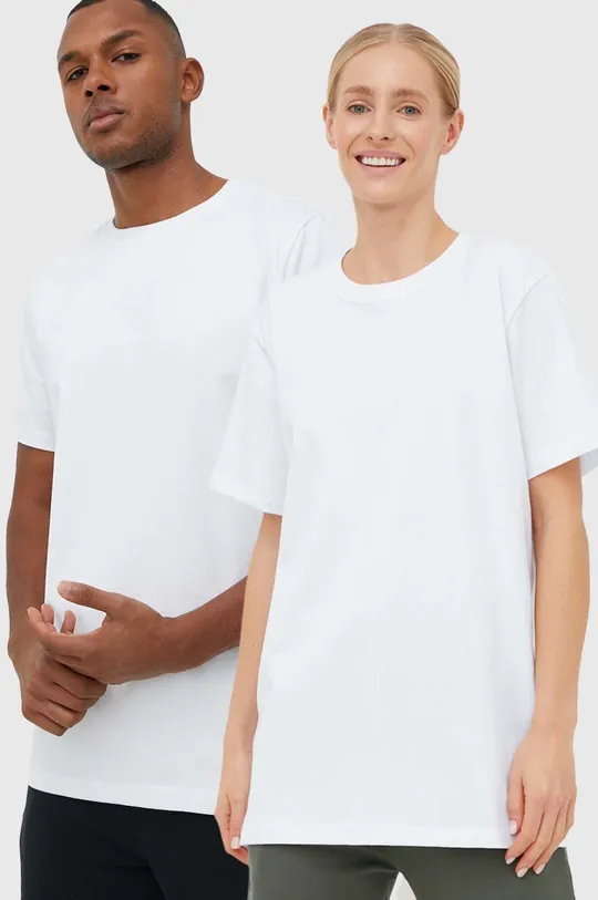biały Arkk Copenhagen t-shirt bawełniany Unisex