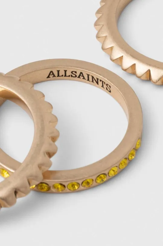 Δαχτυλίδια AllSaints 3-pack χρυσαφί