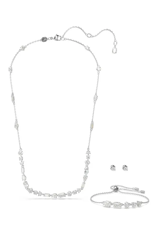 Ogrlica, zapestnica in uhani Swarovski MESMERA srebrna