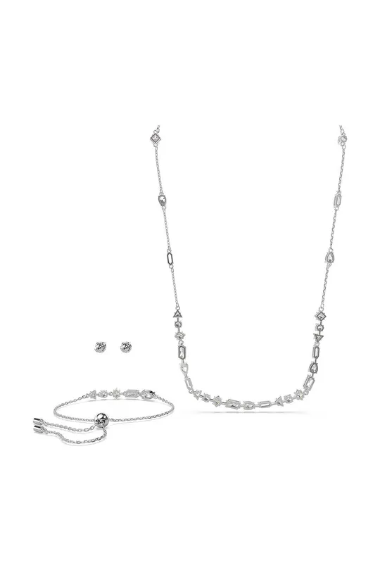 Swarovski naszyjnik, bransoletka i kolczyki MESMERA Metal, Kryształ Swarovskiego