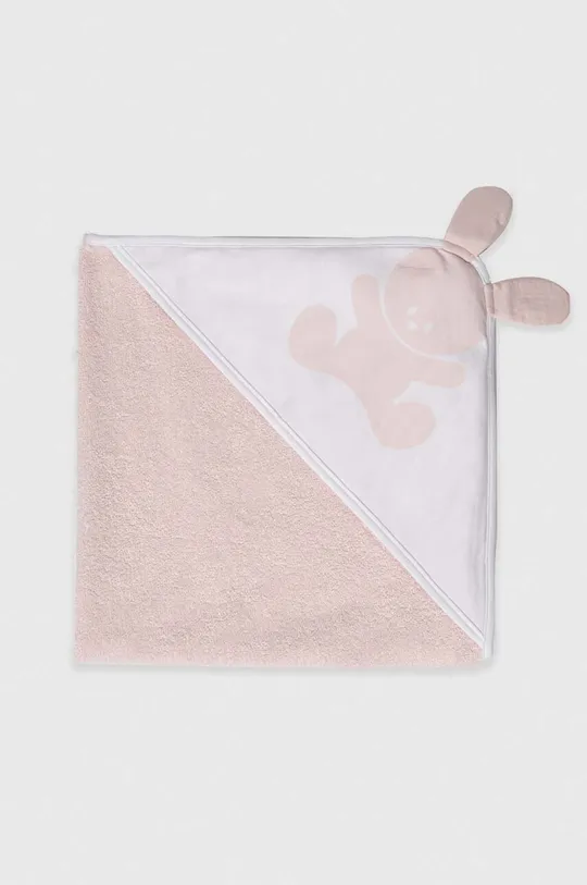 różowy United Colors of Benetton ręcznik bawełniany niemowlęcy Dziewczęcy