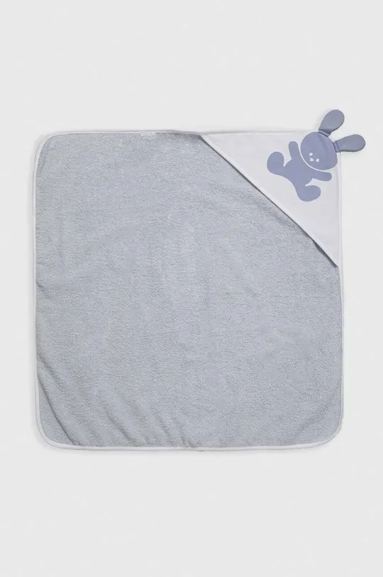 Βαμβακερή πετσέτα για μωρά United Colors of Benetton μπλε