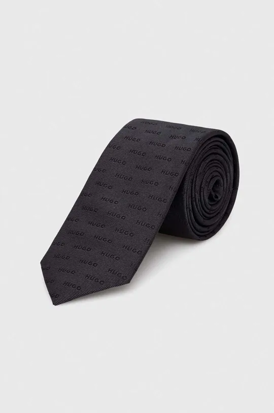 črna Svilena kravata HUGO Moški