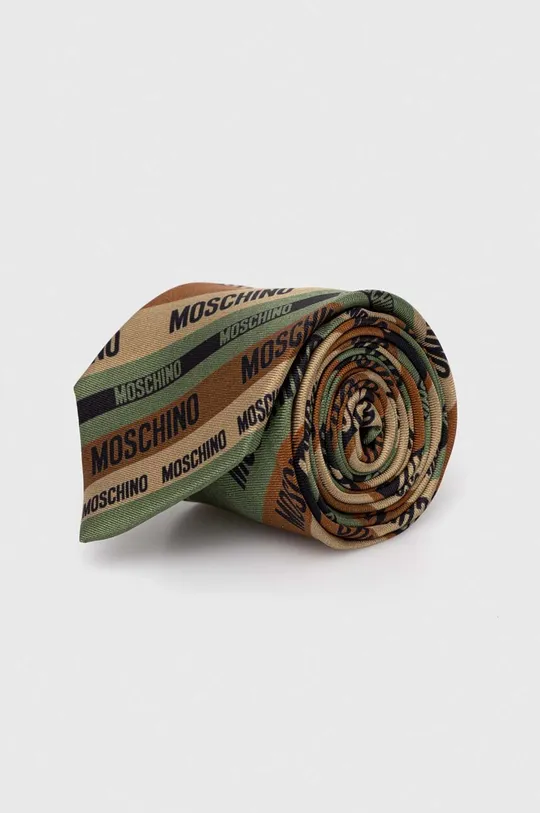 коричневый Шелковый галстук Moschino Мужской
