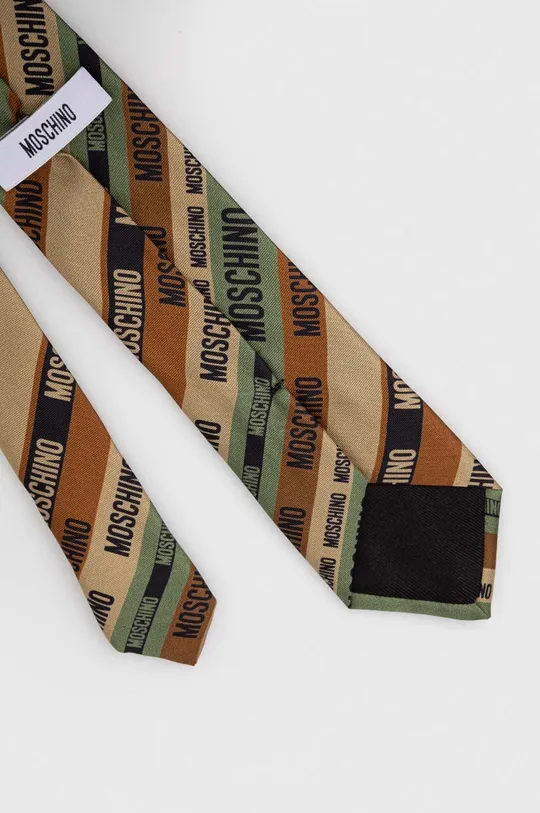 Шелковый галстук Moschino коричневый