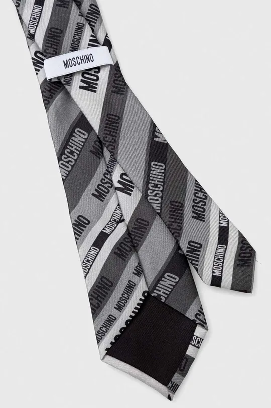 Μεταξωτή γραβάτα Moschino γκρί