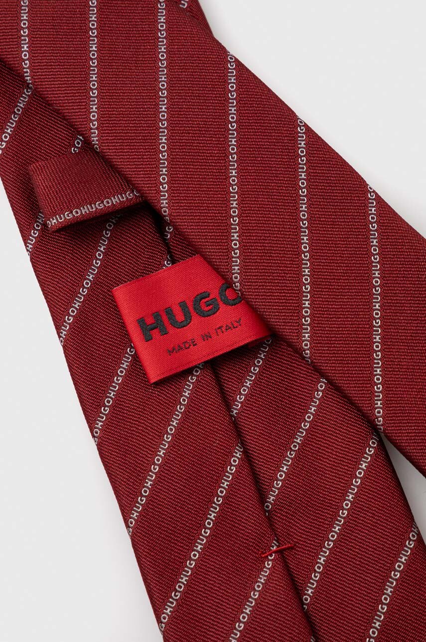 Шовковий галстук HUGO колір червоний | ANSWEAR.ua