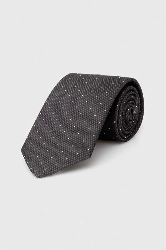 siva Svilena kravata BOSS Moški