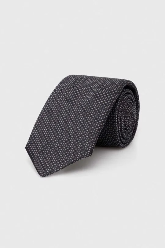 чёрный Шелковый галстук BOSS Мужской
