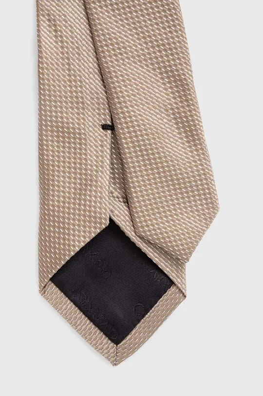 Μεταξωτή γραβάτα Calvin Klein μπεζ