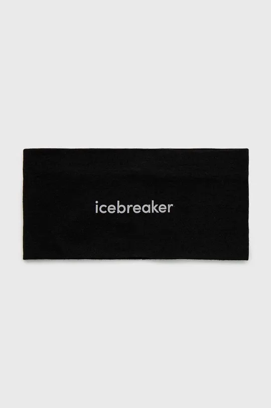 czarny Icebreaker opaska na głowę Mer 200 Oasis Headband Unisex