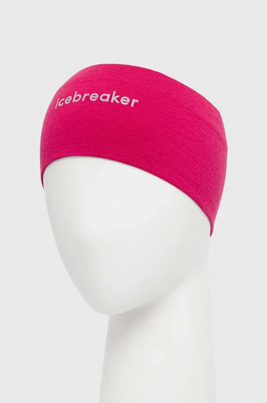 Пов'язка на голову Icebreaker Merino 200 Oasis рожевий