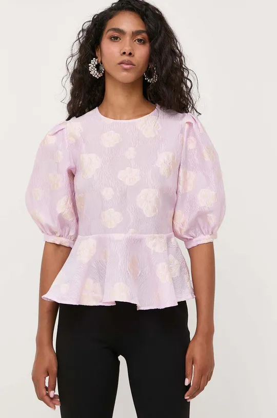 różowy Custommade bluzka Sheena Damski