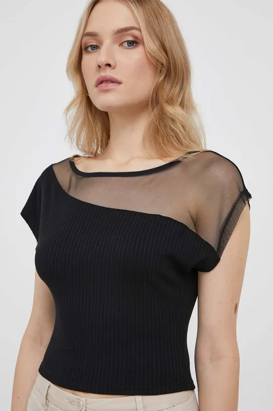 μαύρο Μπλουζάκι Sisley