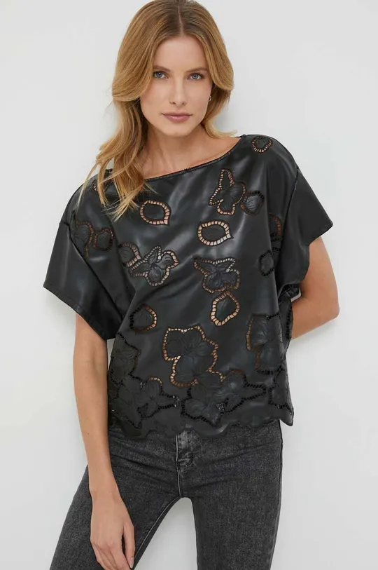 μαύρο Μπλουζάκι Sisley Γυναικεία